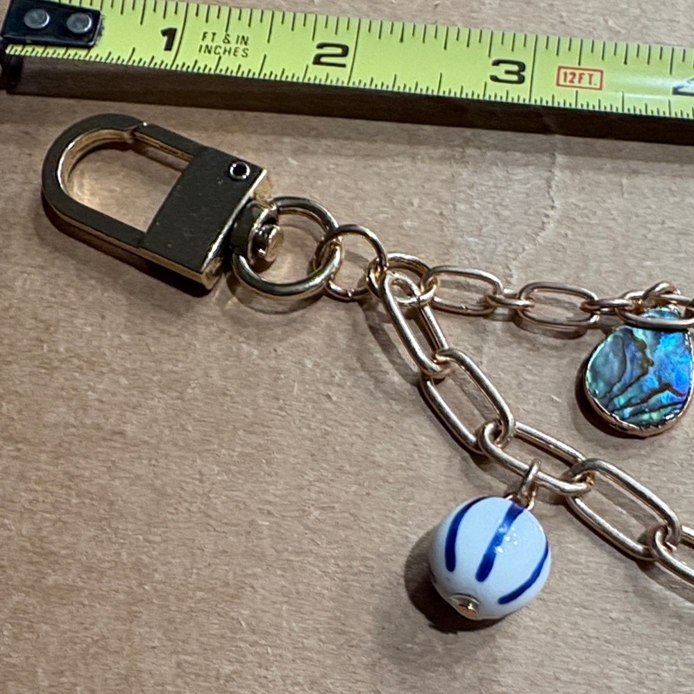 Gold Charm with Multicolor Accents purse chain. - Picture 2 of 10
